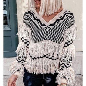 Boho tassel sweater